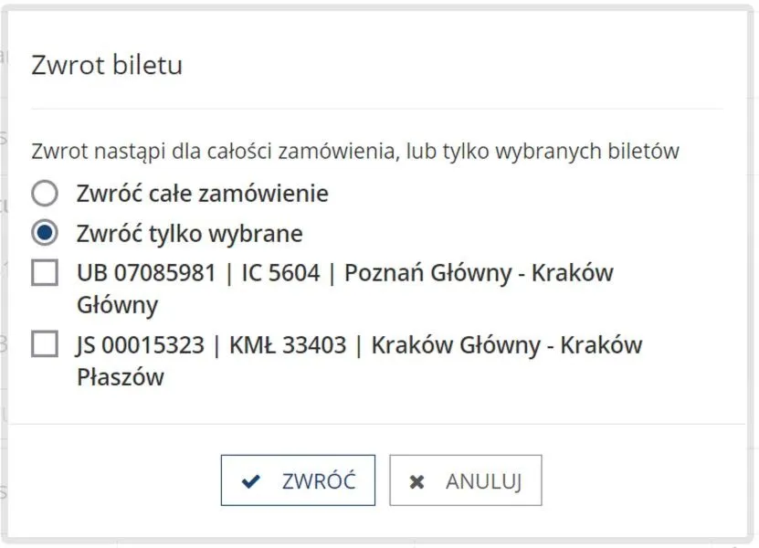 Kiedy mogę spodziewać się zwrotu za bilet PKP?