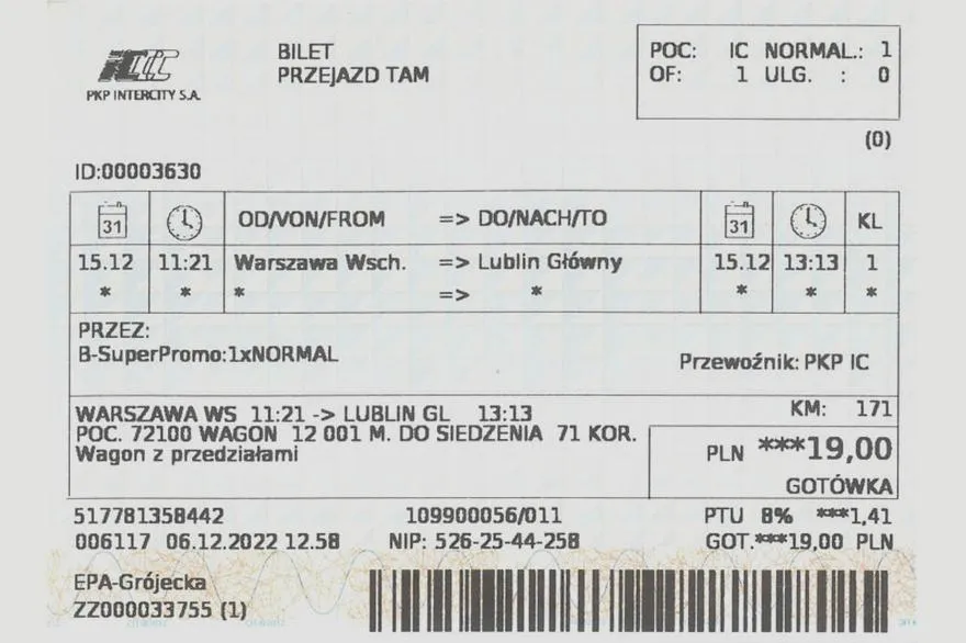 Aplikacja PKP Intercity