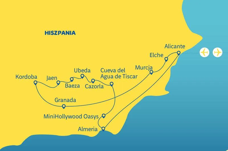 Czas lotu Katowice do Hiszpanii