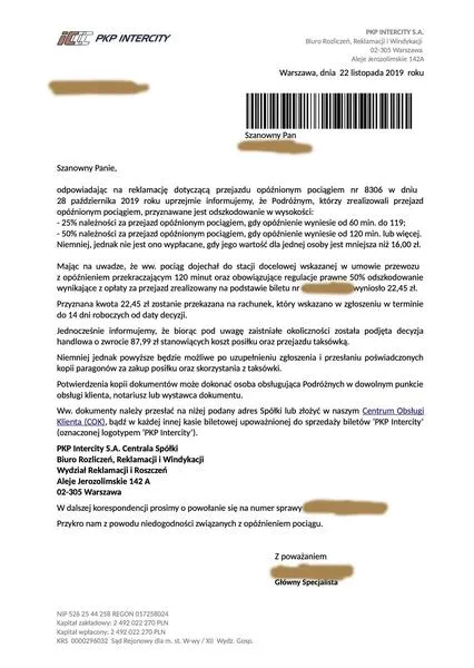 Dokumenty do reklamacji