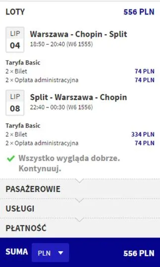 Koszt biletu do Chorwacji