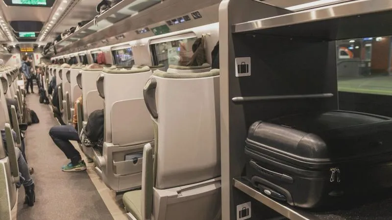 Miejsca na bagaż w pociągu