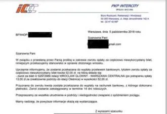 Reklamacja PKP
