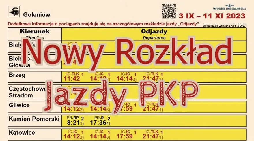 Zmiany w komunikacji kolejowej